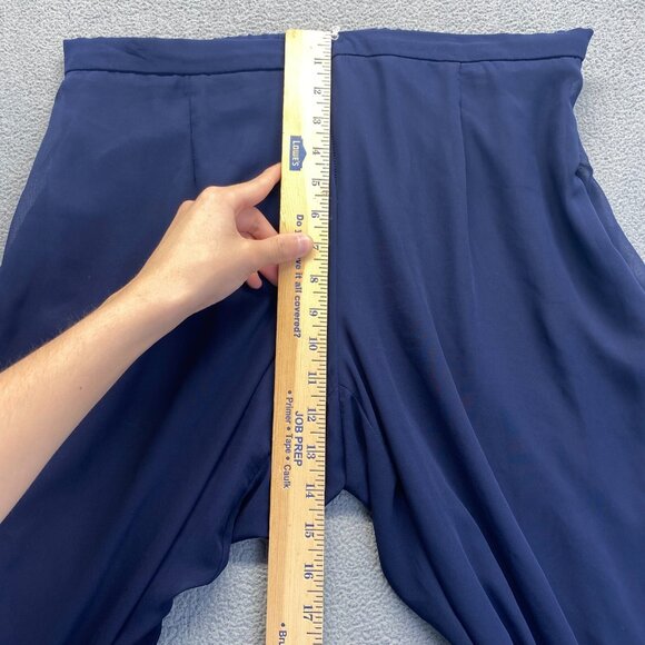 S.Levine‎ Women Zipper Pants Size Large Blue Stretch USA Made,Wide Leg - Picture 8 of 15